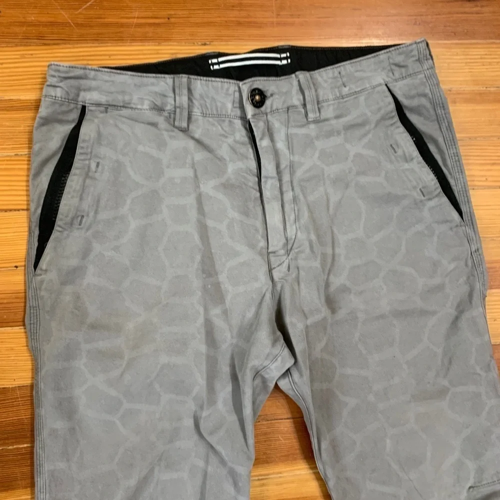 Stone Island Vintage Tactical Gray Pattern Chino Pants Made in Italy Size 30